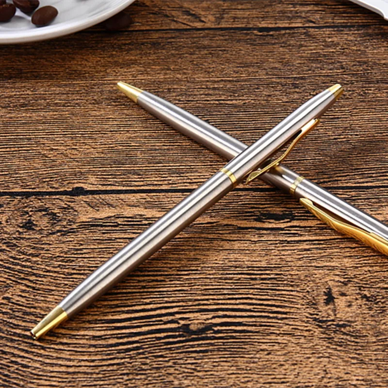 Офисная шариковая ручка 2 шт./компл. стержень из нержавеющей стали вращающиеся