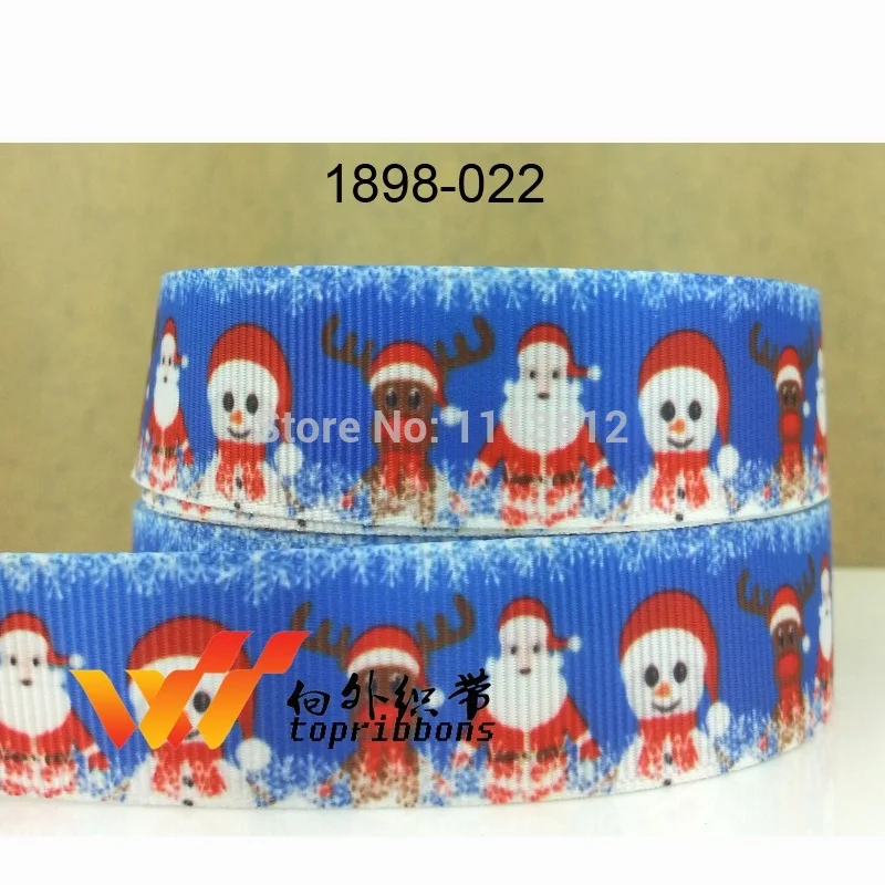 Free shipping 50 yard Christmas ribbon printed grosgrain 2906 | Дом и сад