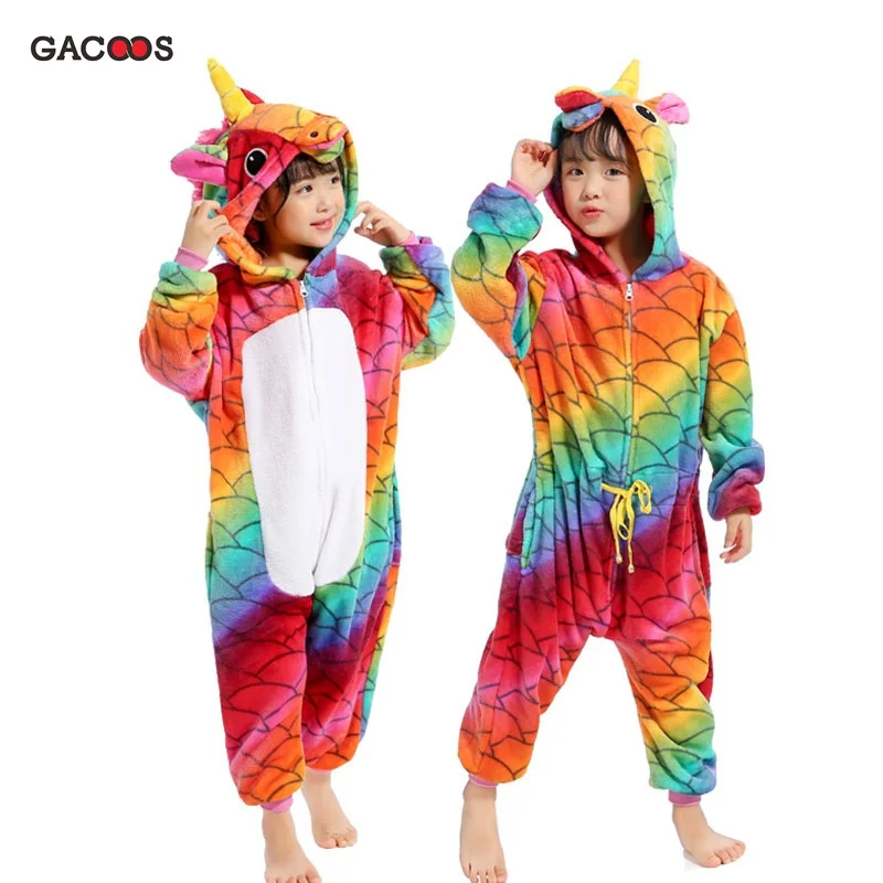 Кигуруми пижамы Единорог Onesie аниме Стич панда комбинезон зимние комбинезоны