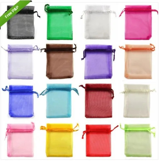 

Подарочный мешочек из органзы с жемчугом, 12x17 см