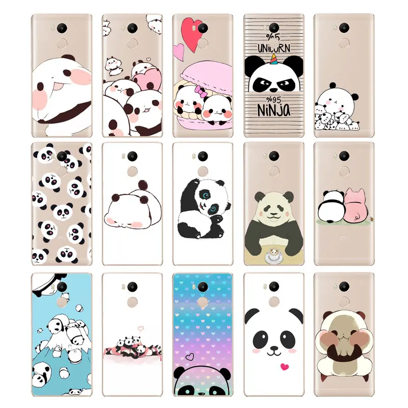 DREAMFOX M084 Cute Cartoon Animal Panda Soft TPU Silicone Case Cover For Xiaomi Redmi Note 3 4 4X 5 5A 6 7 Pro Global |