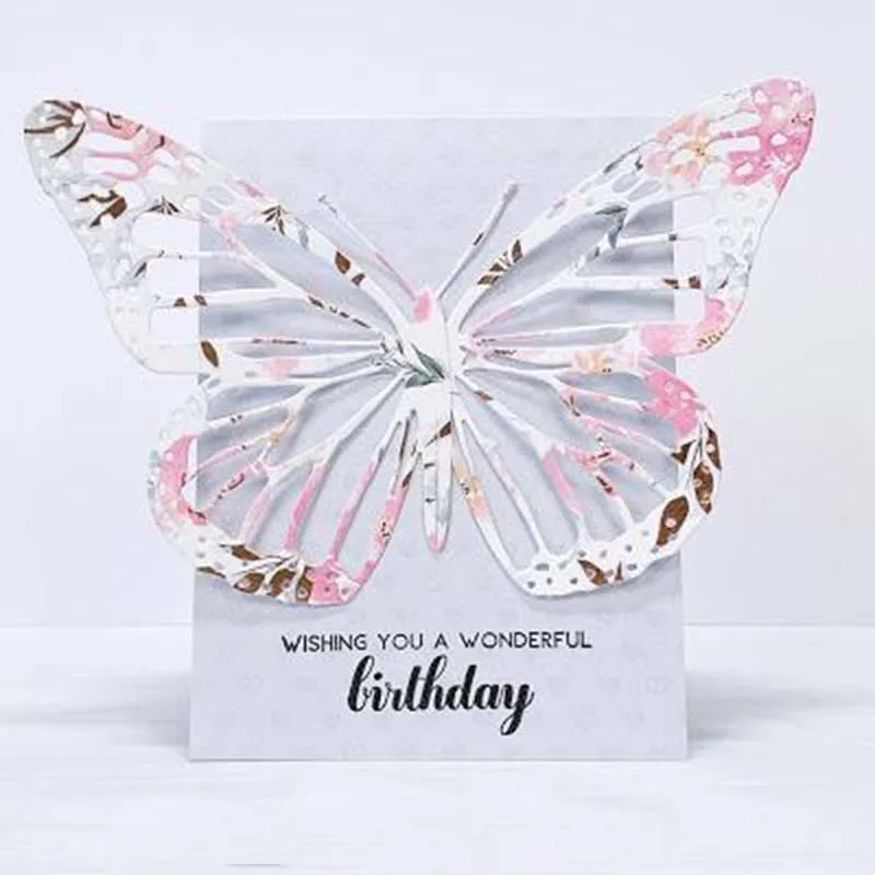 Металлические Вырубные штампы в форме бабочки вырезанная карточка для