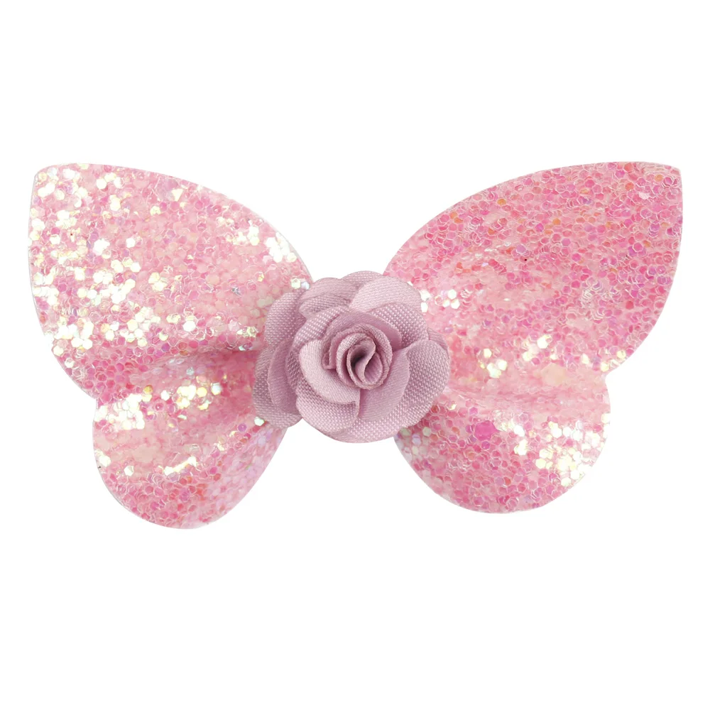 Аксессуары для волос 2 5 дюйма банты девочек блестящие шпильки с радужным узлом и
