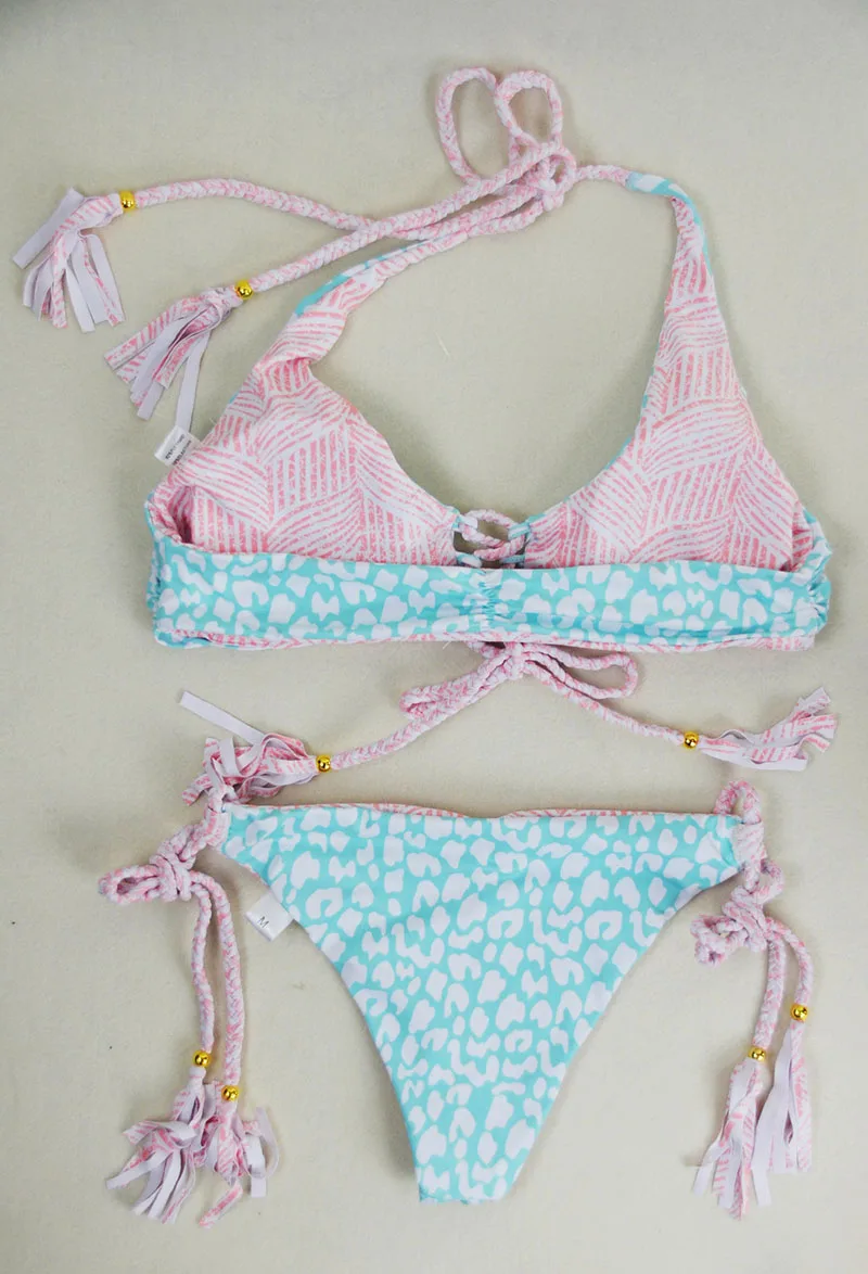 2018 Для женщин Двусторонняя купальники женские пикантные Бразильское бикини