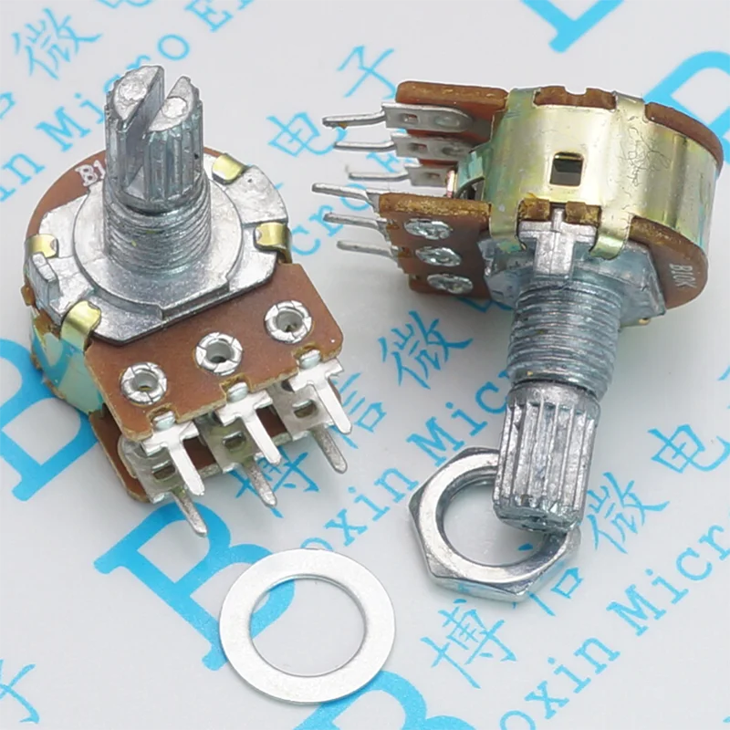 Двойной WH148 100K 6 футов двойной потенциометр B100K с короткой ручкой аудио/усилитель |