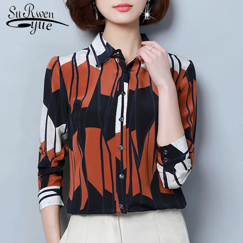 Chiffon women tops and blouses 2020 fashion autumn OL shirt long sleeve temperament ladies causal blusa feminine 1389 45 |