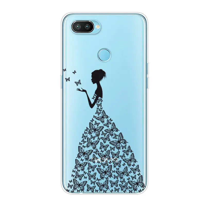 For OPPO Realme 2 Pro Case Silicone Back Cover Phone Realme2 RMX1807 Painting Protective |