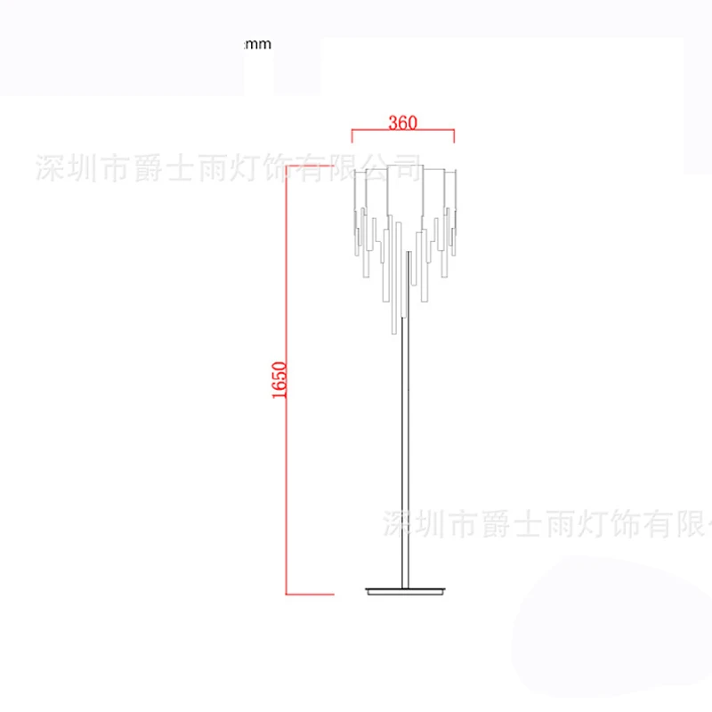 Современная креативная индивидуальная Напольная Лампа алюминиевые цепные