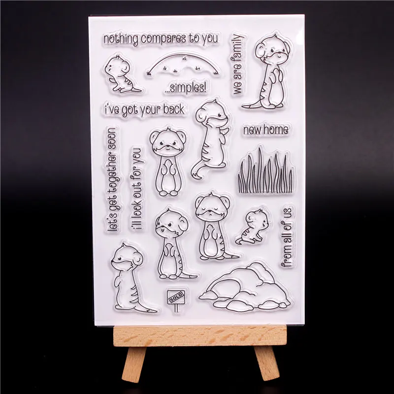 Mouse Clear Stamps for Scrapbooking Tampons Transparents Background Card Making Diy