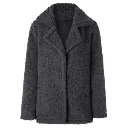 Dark grey AIUJXK Осень Зима Пушистый кардиган Женская мода длинный рукав теплое пальто женский плюс размер 5xl свитер куртка оверсайз - Цвет: Dark grey