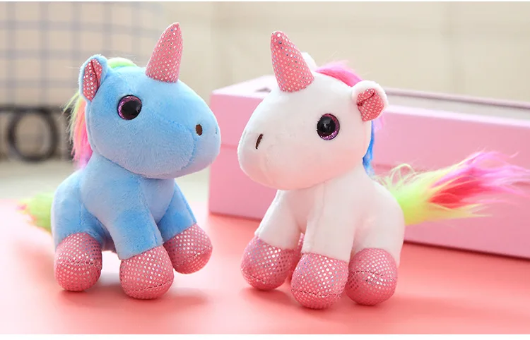 9 см милый единорог плюшевый брелок сумки кукла подвеска игрушки белый розовый