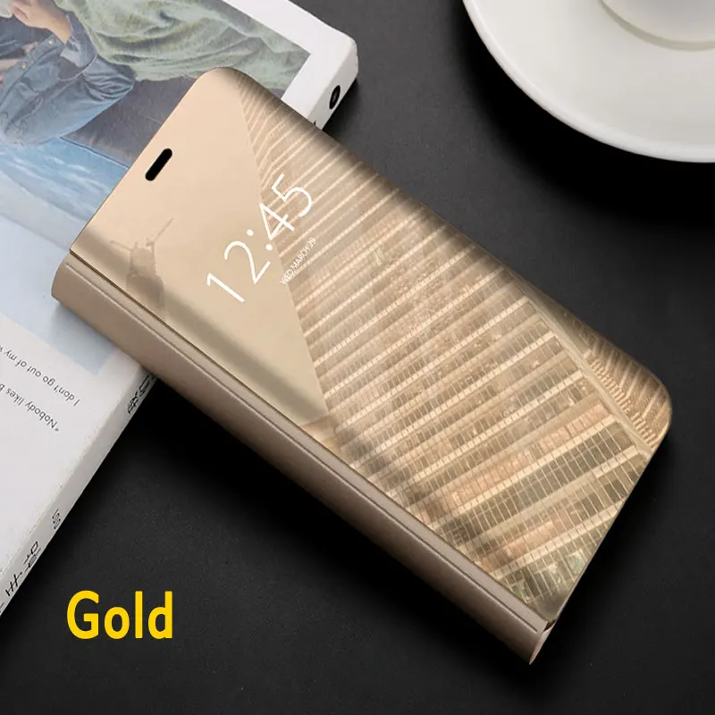 Зеркало Smart Case для huawei P30 pro Honor 8X Чехол Флип роскошные кожаные Бизнес чехол Y9 2018