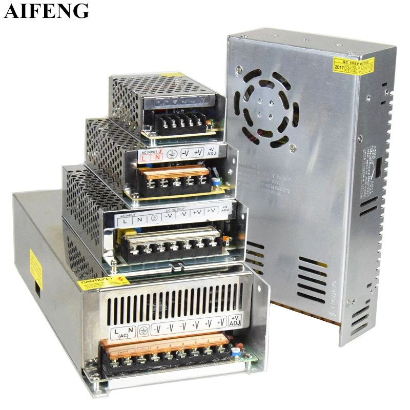 AIFENG трансформатор освещения DC 12 В 24 1A 3A 5A 10A 15A 30A 50A светодиодный драйвер адаптер