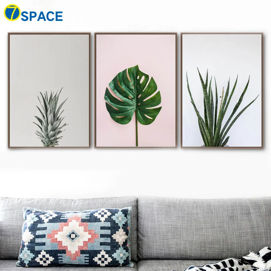 Ананас Monstera листья алоэ настенная живопись на холсте скандинавские постеры и