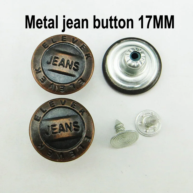 50 шт. металлические круглые пуговицы для джинсов 17 мм|metal jeans buttons|jeans buttonbrand buttons |