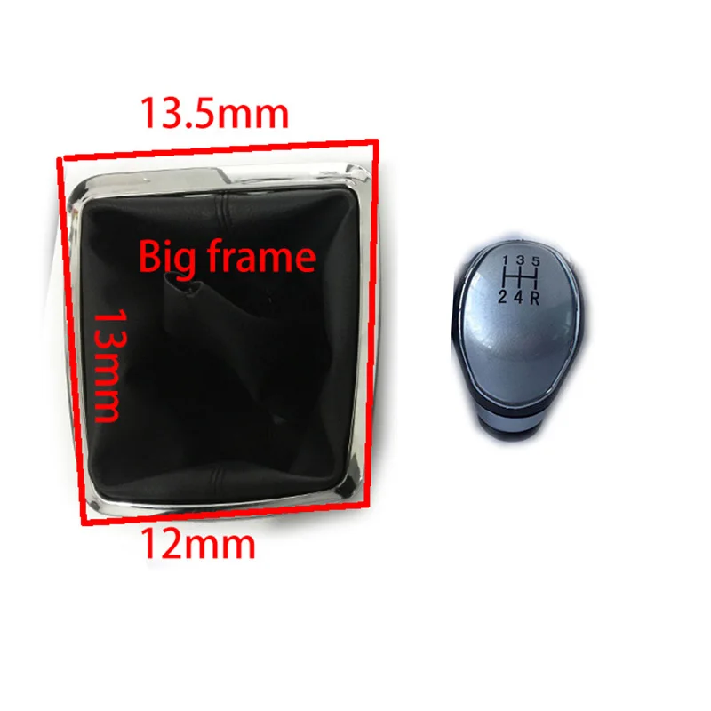 silver 5 big frame 5/6 скорость автомобильная ручка переключения передач рычаг Gaitor крышка багажника для Ford Focus 2 MK2 FL MK3 MK4 MK7 MONDEO KUGA GALAXY FIESTA автостайлинг - Название цвета: silver 5 big frame