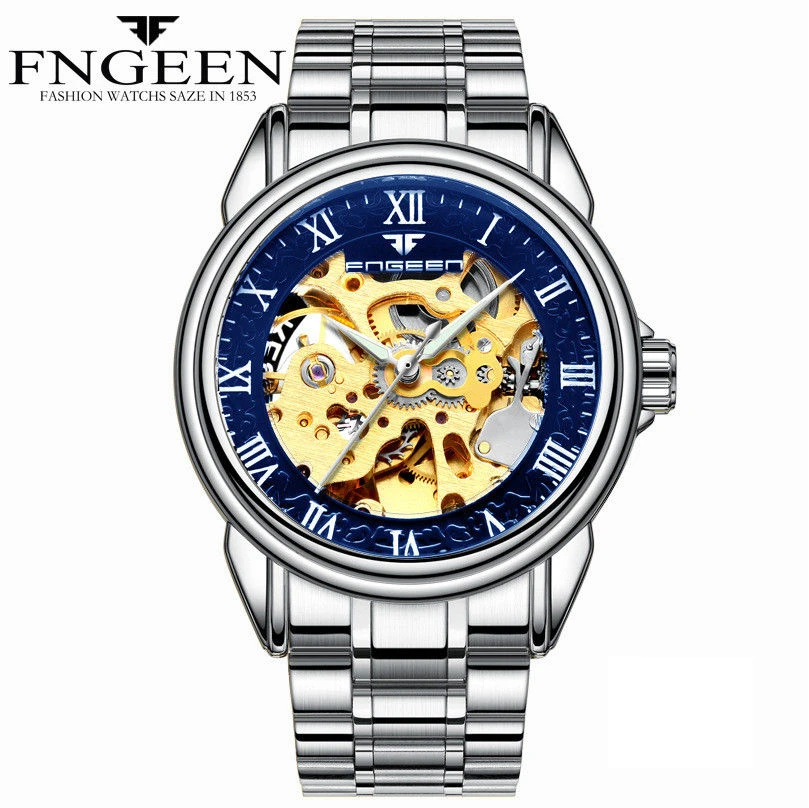 Для мужчин Часы автоматические механические часы мужской Tourbillon часы золотые модные часы Скелет лучшие брендовые наручные часы Relogio Masculino