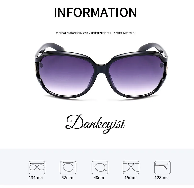 DANKEYISI, солнцезащитные очки для женщин, очки, Винтажные Солнцезащитные очки для женщин, UV400, солнцезащитные очки для женщин, большие, негабаритные, дизайнерские очки