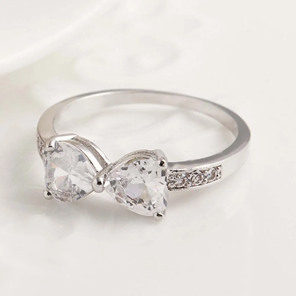 Обручальное кольцо с фианитами в форме сердца|jewelry rings|engagement rings for womenengagement ring |