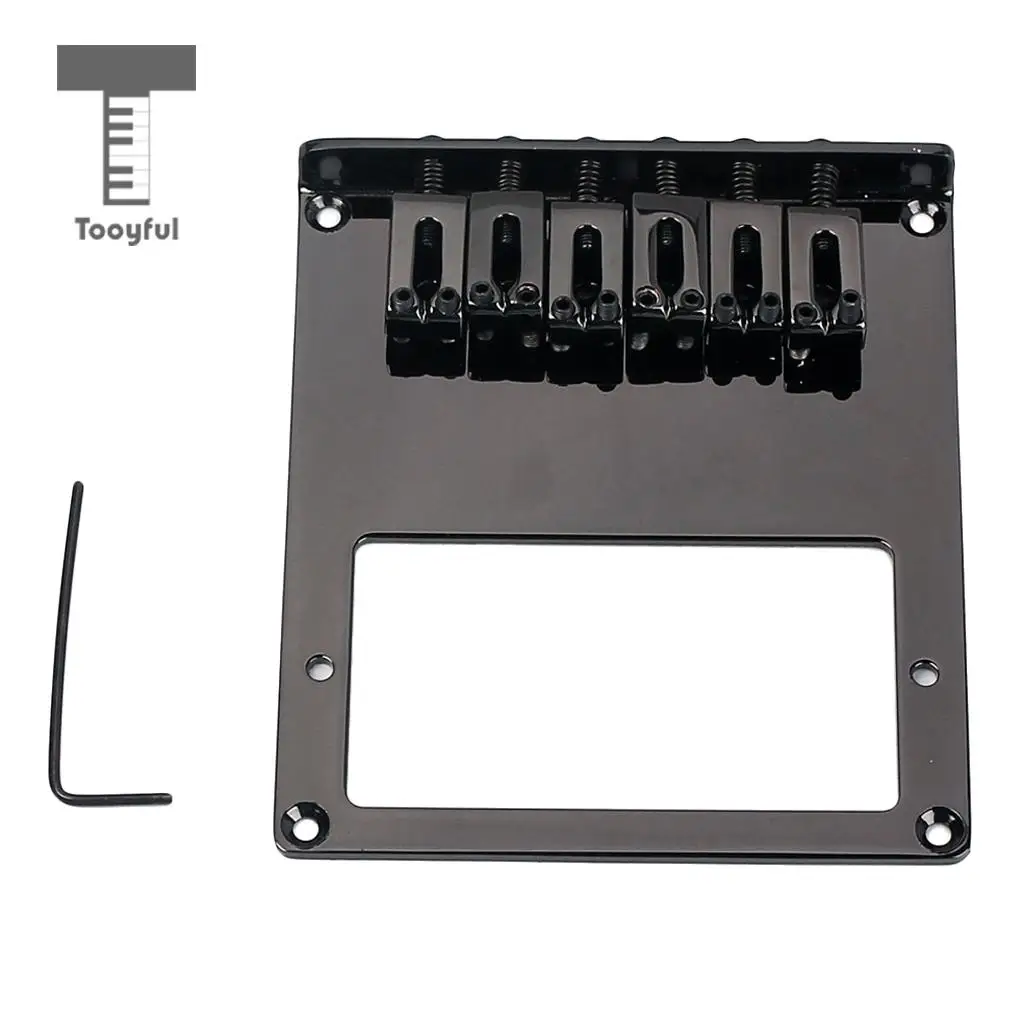 

Tooyful 6 Saddle Double Pickup Bridge for Telecaster TL Guitar Humbucker Replacement
