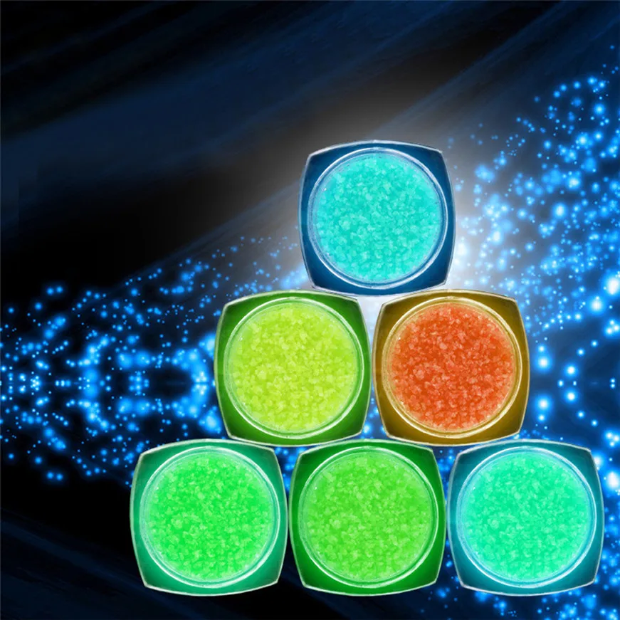 6 цветов серия флуоресцентных неоновых светящихся гелевых ногтей украшения для