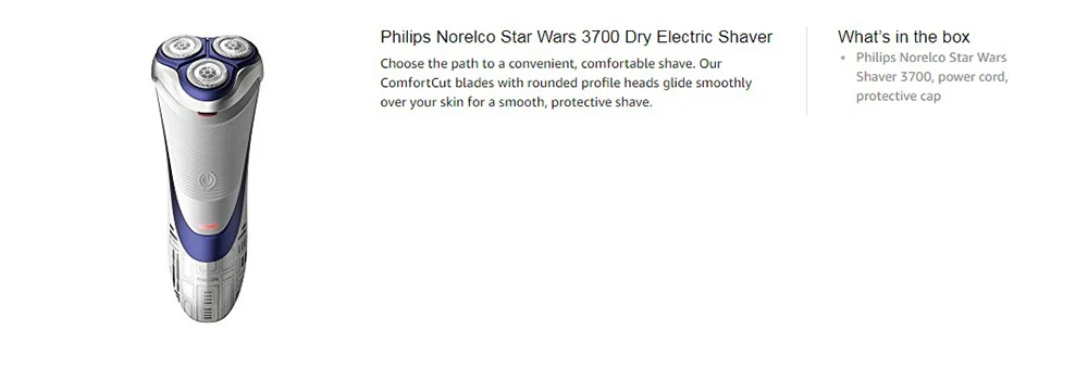 Электробритва Philips Star Wars робот SW3700 100-240 в тройное лезвие вращается вращающаяся перезаряжаемая электрическая бритва для мужчин уход за лицом