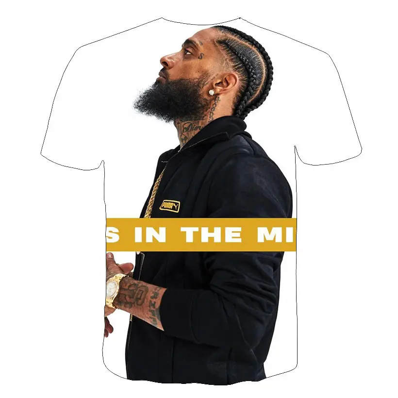 Короткая футболка с принтом Rapper nipsey hussle, Мужская/женская футболка в стиле Харадзюку, хип-хоп, футболка с коротким рукавом, крутая уличная одежда nipsey hussle