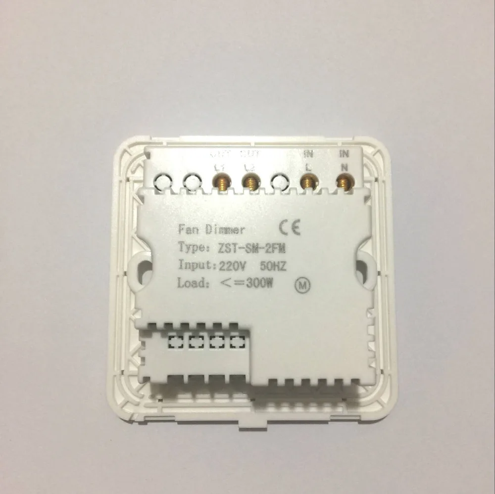 Умный двойной переключатель вентилятора 110 V 250 Wallpad люксовые клавишные золото