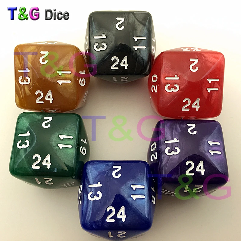 Подземелья и Драконы, настольная игра 24 сторонних игральных кости игра DND D24 6 шт./лот