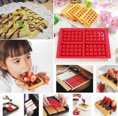 Вафли сковорода форма для выпечки торта силиконовые круглые и квадратные