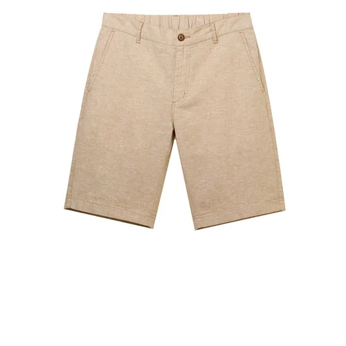 17Khaki Giordano летние шорты на талию стандартной высоты выполнены из натурального льна и хлопка,имеют несколько цветовых решений - Цвет: 17Khaki