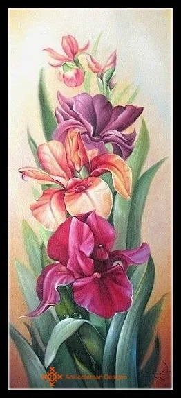 

Embroidery Counted Cross Stitch Kits Needlework - Crafts 14 ct DMC DIY Arts Handmade Decor - Iris