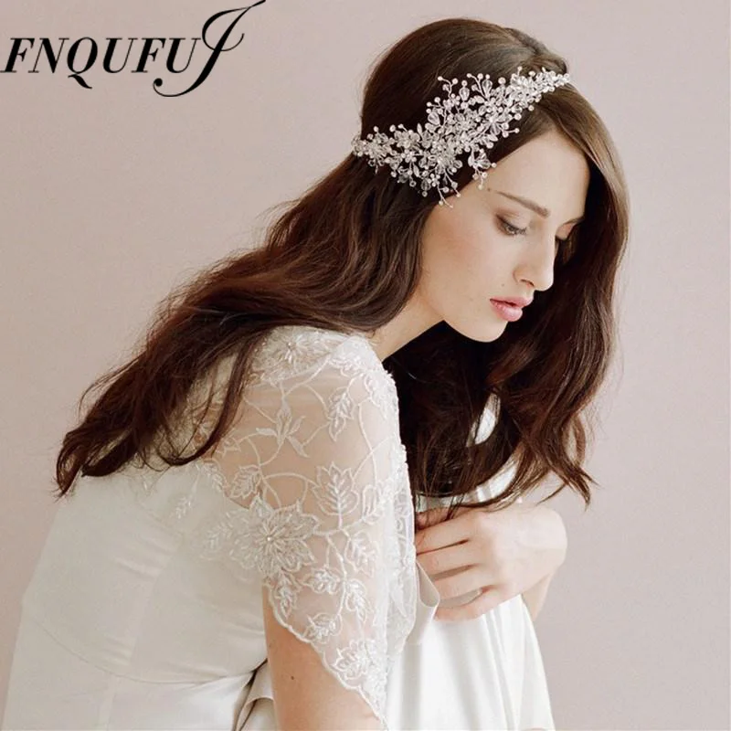 Горный хрусталь бусины заколки для волос Свадебная со стразами диадемы