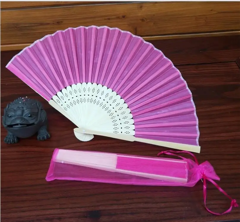 Бесплатная доставка 100 шт./лот элегантные белые складные шелк поддержки широкого