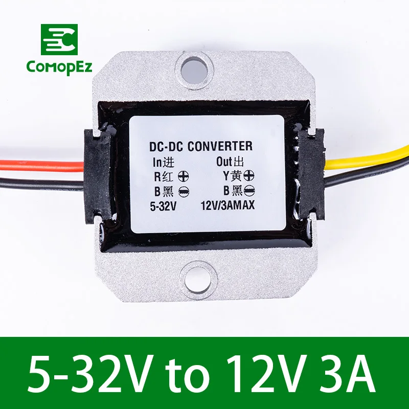 5-32V to 12V 1A 5-32 В до 12 В 1A 2A 3A DC преобразователь IP68 понижающий/Повышающий Модуль преобразователь напряжения для автомобиля гольф тележки светодиодный светильник - Цвет: 5-32V to 12V 1A