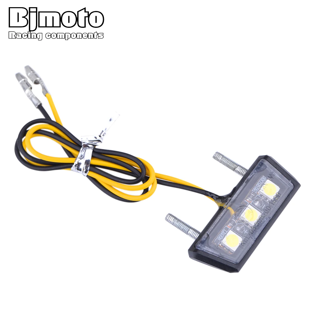 

BJMOTO Universal Motorcycle White LED License Plate Light 12V 1W Rear Tail Number Light for BMW Honda Kawasaki Yamaha Suzuki
