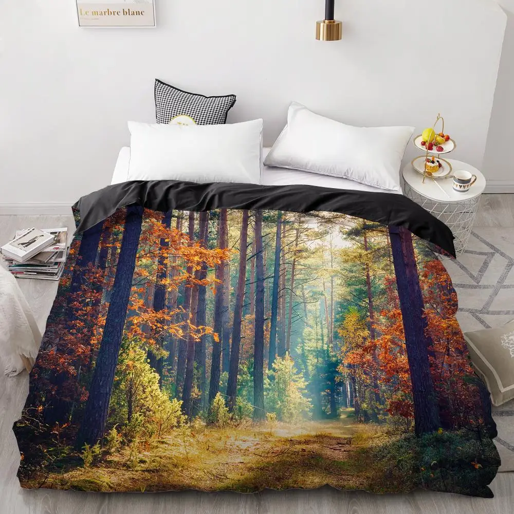 landscape-10 3D пододеяльник на заказ, одеяло/одеяло случае королева/король, постельные принадлежности 140x200/220x240/200x200 пододеяльник спокойная вода - Цвет: landscape-10
