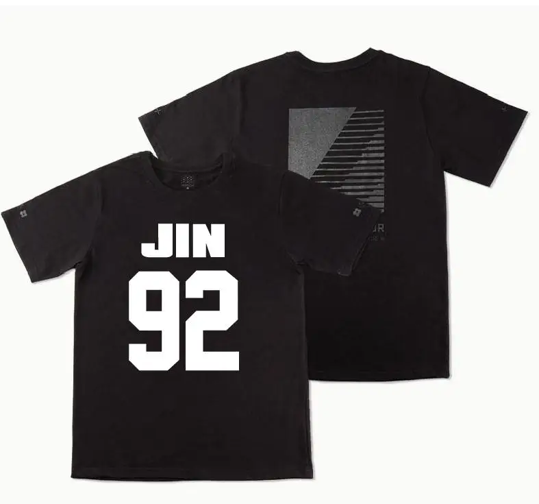 Футболка с коротким рукавом Kpop jin suga WINGS для мужчин и женщин студентов летняя