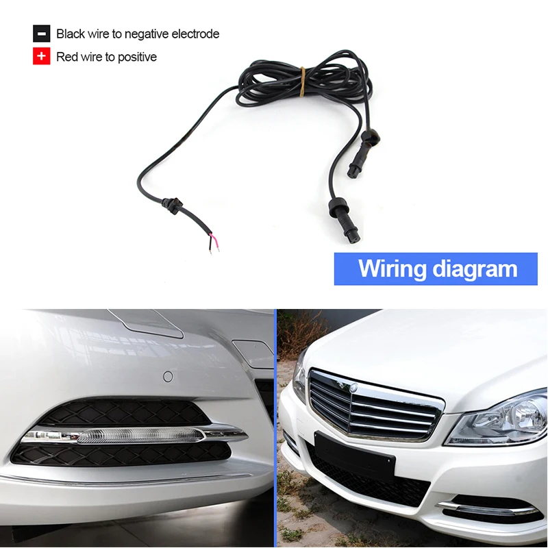 Roado стайлинга автомобилей DRL светодиодная лампа для Meredes Benz W204 C200 C260 C300 2011 2012 2013