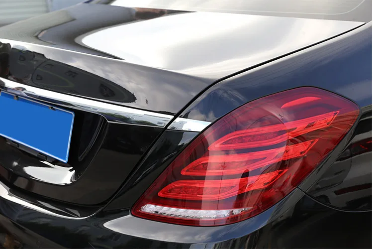 2 шт. ABS Chrome автомобилей Хвост полоски блестки Накладка для Mercedes Benz S Class W222- аксессуары