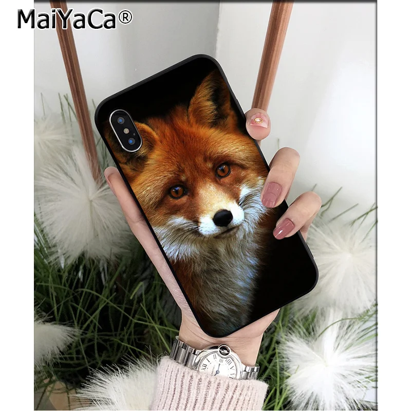 MaiYaCa животное енот лиса высокое качество чехол для телефона iPhone X XS MAX 6 6S 7 7plus 8 8Plus 5 5S XR