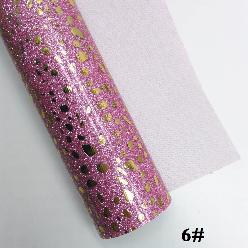 6 Glitterwishcome 21X29 см A4 размер винил для бантов блестящая леопардовая кожа Fabirc искусственная кожа листы для бантов, GM328A - Цвет: 6