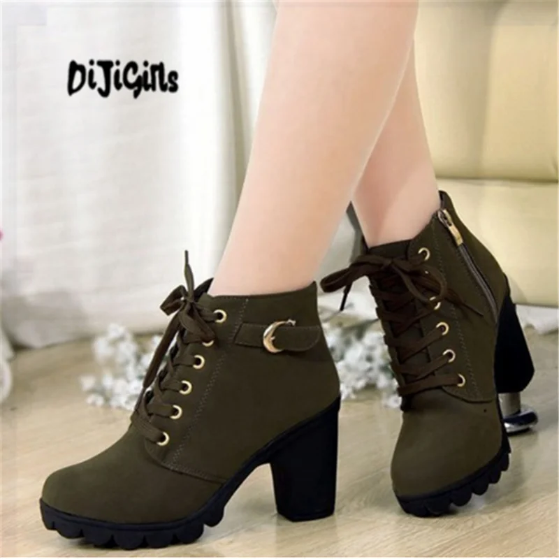 DIJIGIRLS2018 осенние женские ботинки в британском стиле модные короткие Ботинки Martin