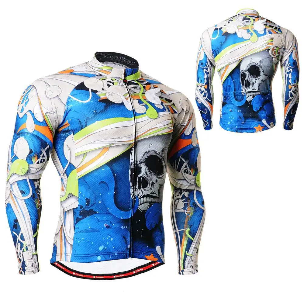 Technical Graphic Long Sleeves Cycling Jersey 4 Seasons Comfortable-fitting MTB Bike Bicycle Tops Shirts for Men | Спорт и
