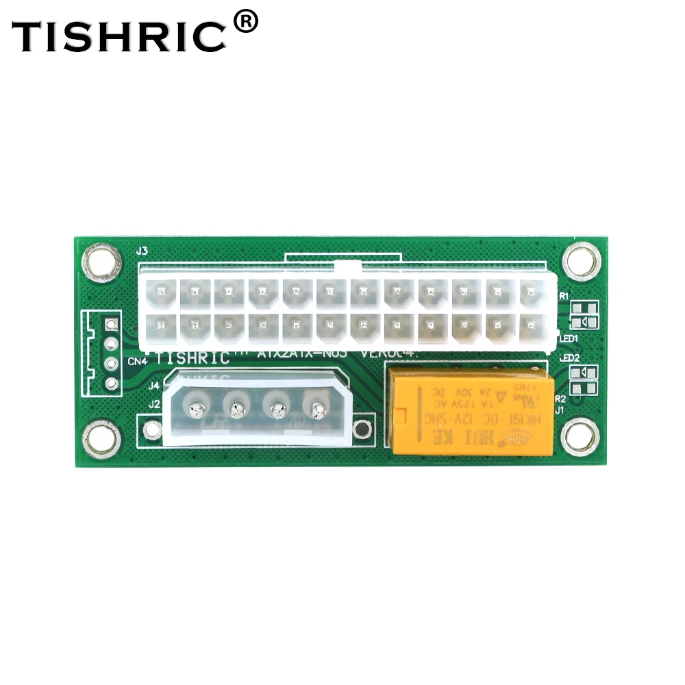 TISHRIC 2017 add2psu VER004 ATX 24Pin к Molex 4Pin Dual PSU источник питания синхронизация стартер
