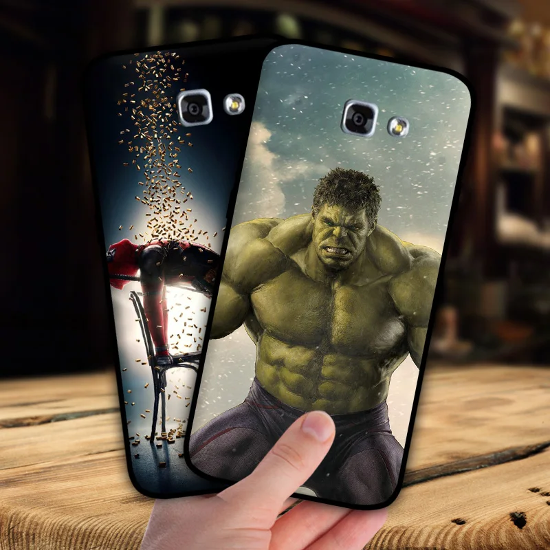 Mosirui для Samsung Galaxy A7 2017 a720f чехол Marvel hero Дэдпул Человек-паук Черная пантера Халк