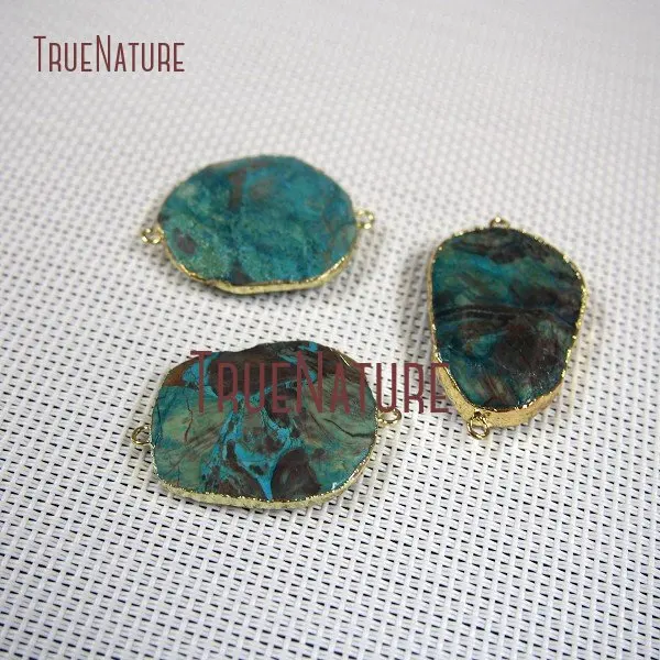 10 шт. позолоченный осадочный граненый соединитель свободной формы морской