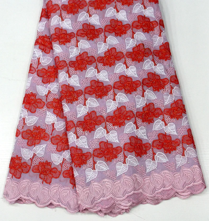 Hot Sale African Swiss Voile Lace In Switzerland Cotton Material Fabric High Quality Stones Wedding | Дом и сад