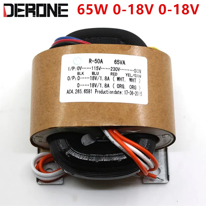 65 Вт/65ва двойной трансформатор мощности 18 в R для усилитель предусилитель dac 115 В/230