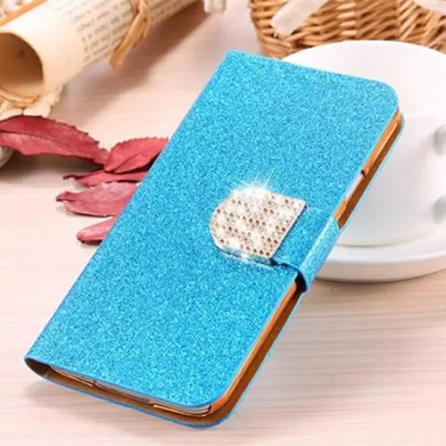 Flip Glitter Leather Phone Cover Cases For Sony Xperia U ST25i Original Wallet Case With Kickstand Design Back Covers |